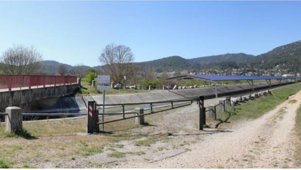 SCP et Sergies installent des ombrières photovoltaïques sur le canal de Provence