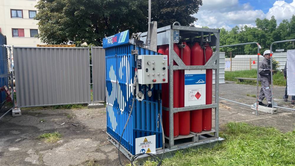 Une éco-station pour contourner les contraintes réglementaires de l'hydrogène sur chantier